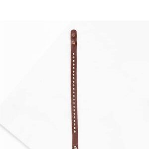 Plunder Brown Studded Leather Bracelet
